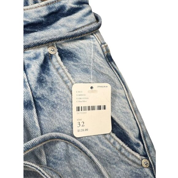 Free People Kinsey High Rise Cropped Wide Leg Denim Jeans Women’s 32 NEW - Picture 4 of 9